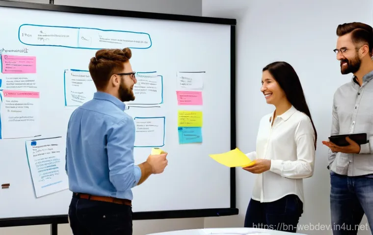 웹개발자 프로젝트 관리 경험 - **Modern AI-Driven Project Management Dashboard:**
    "A sleek, futuristic office environment with ...