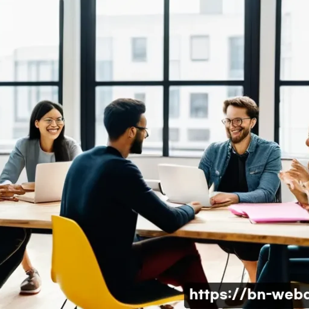 웹개발자 팀워크 기술 - **Prompt 1: Collaborative Brainstorming in a Modern Tech Office**
    "A diverse team of 5-6 web dev...
