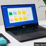 Home 19 웹개발자 효율적인 개발 도구 - A modern workspace setup showcasing a Bengali web developer using Visual Studio Code on a sleek lapt...